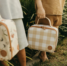 Load image into Gallery viewer, Mini Insulated Lunch Bag - Beige Gingham