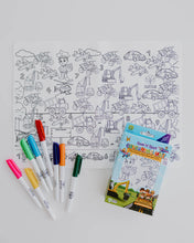 Load image into Gallery viewer, Silicone Seek N Spot Colouring Mat- Cars and Trucks