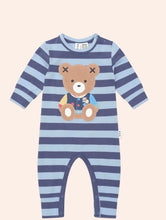 Load image into Gallery viewer, College Hux Blue Stripe Romper
