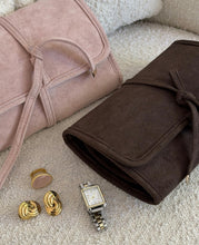 Load image into Gallery viewer, Carla Suedette Jewellery Sleeve - Chocolate

