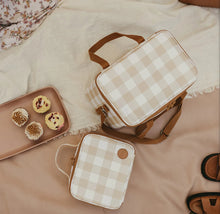 Load image into Gallery viewer, Maxi Insulated Lunch Bag - Beige Gingham
