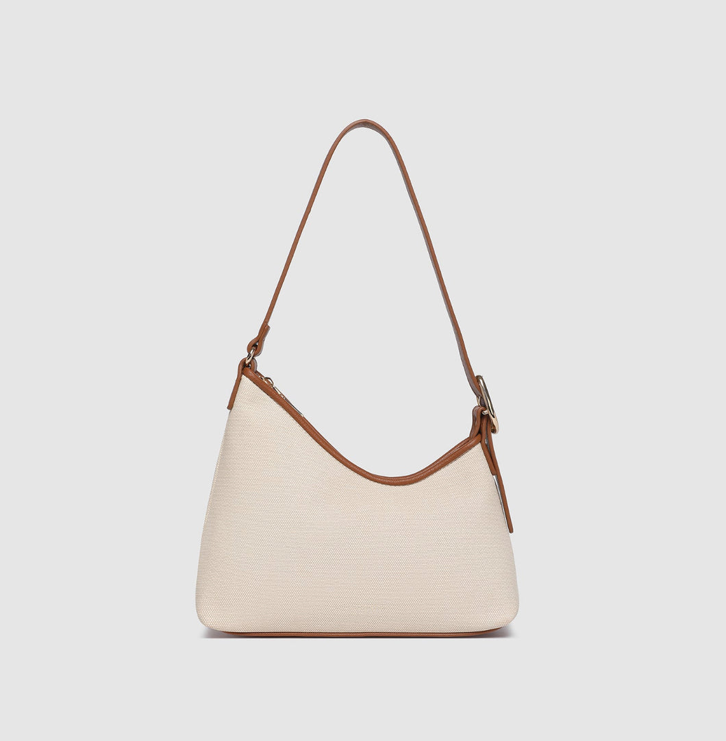 Amelia Shoulder Bag - Canvas/Tan