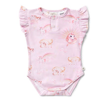 Load image into Gallery viewer, Unicorn Short Sleeve Organic Bodysuit with Frill
