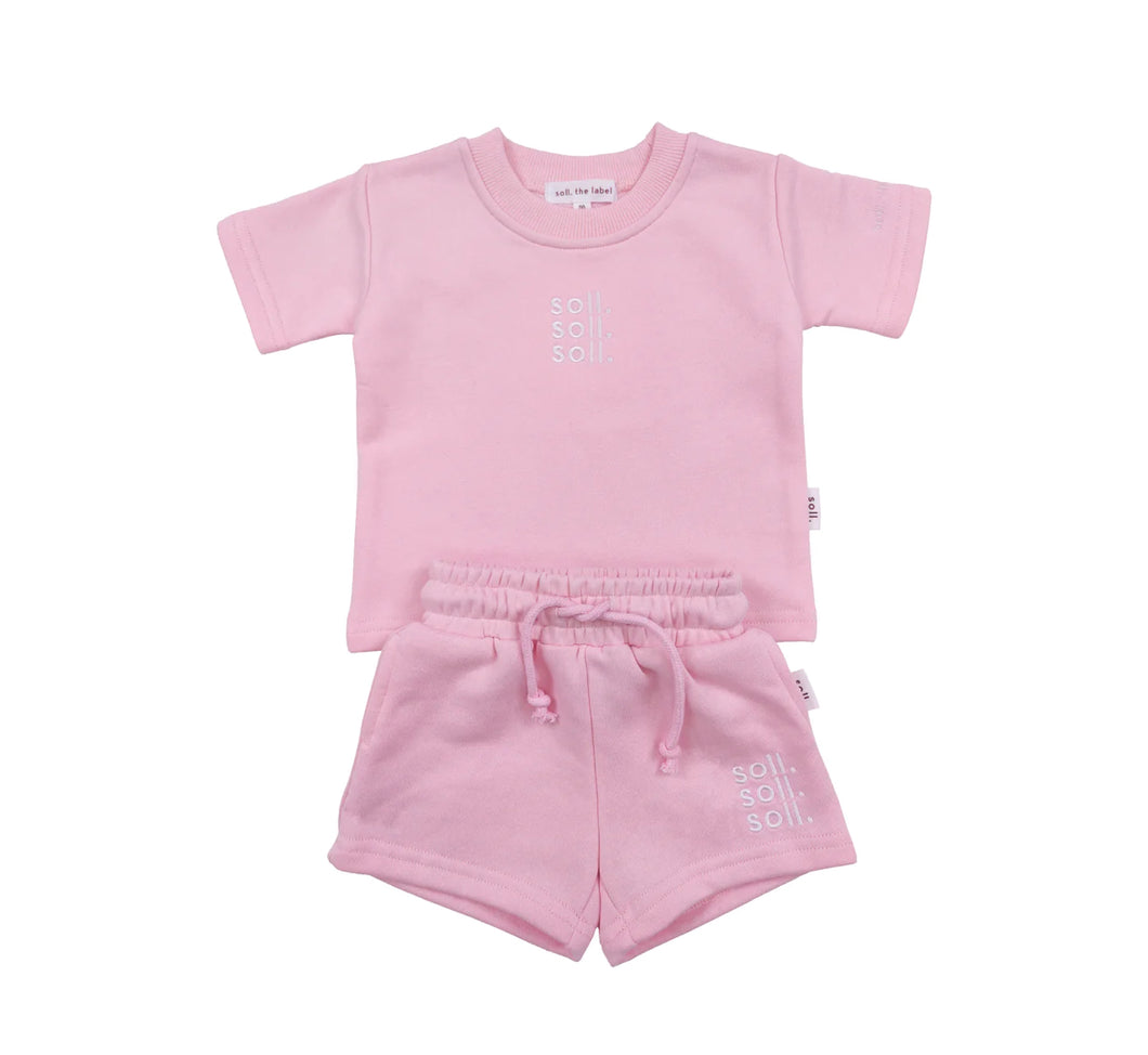 Kids French Terry Set - Pink