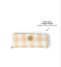 Load image into Gallery viewer, Fold-Up Tote - Beige Gingham
