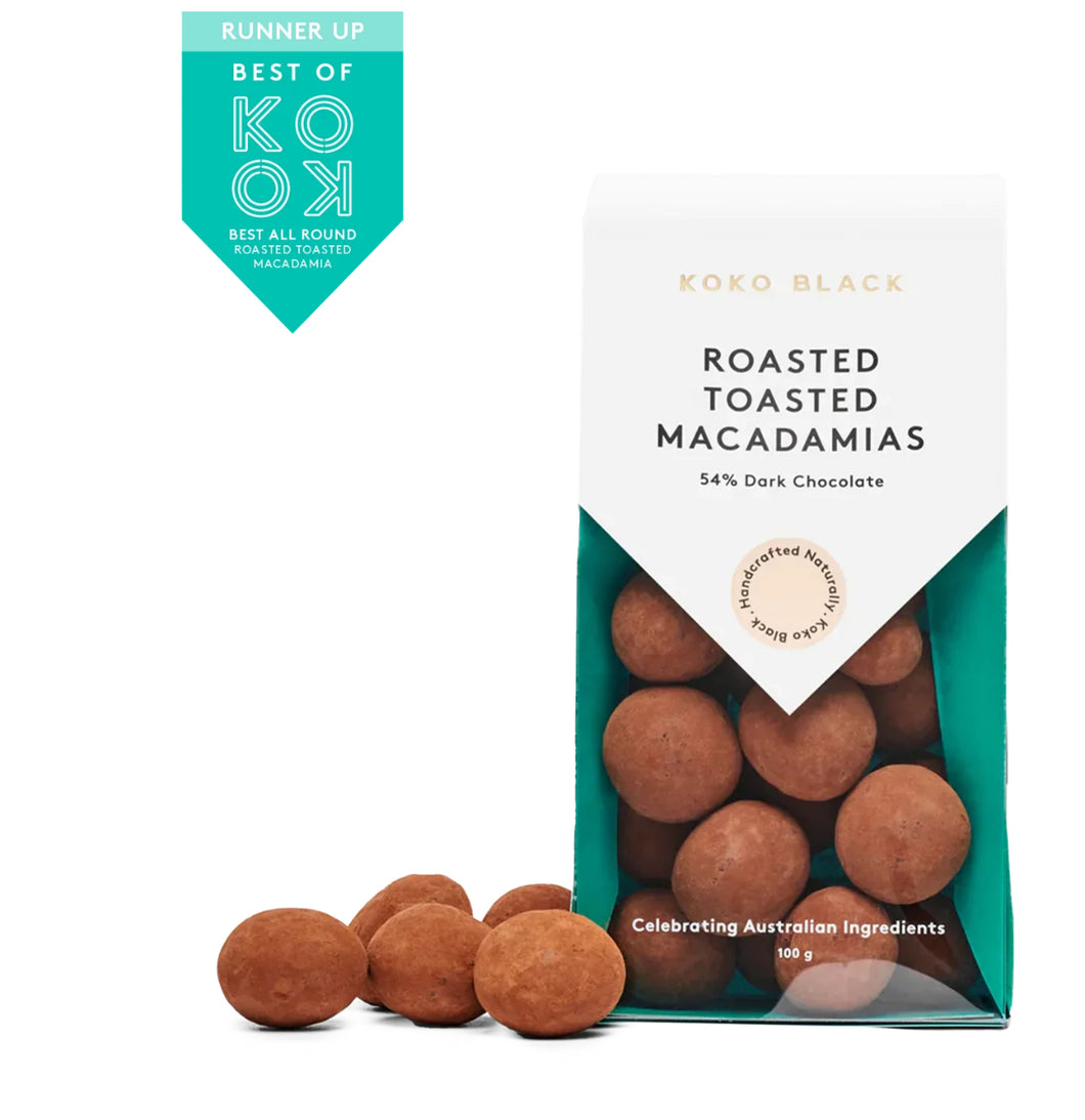 Roasted Toasted Macadamias /
Dark Chocolate