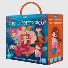 Load image into Gallery viewer, 3D Puzzle and Book Set - Learn
Numbers Mermaids, 40 Pcs

