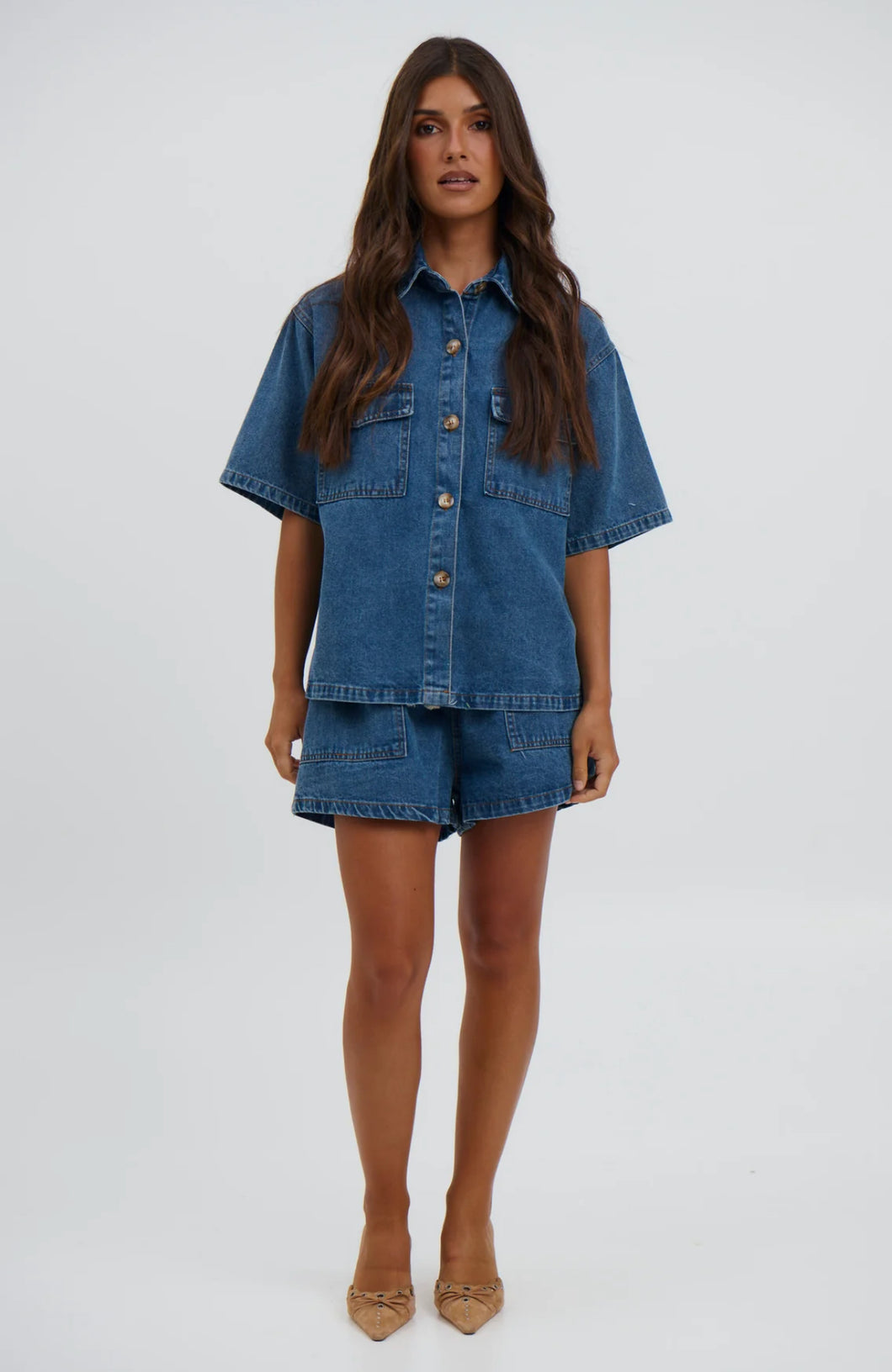 DELANEY DENIM SET DARK BLUE