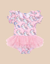 Load image into Gallery viewer, Rainbow Unicorn Frill Ballet Swimsuit - Babies-Kids
