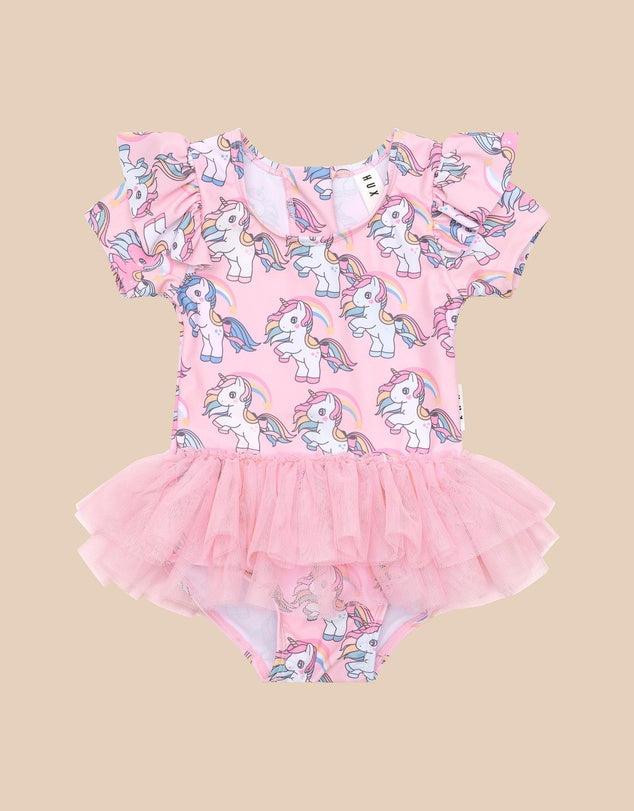 Rainbow Unicorn Frill Ballet Swimsuit - Babies-Kids