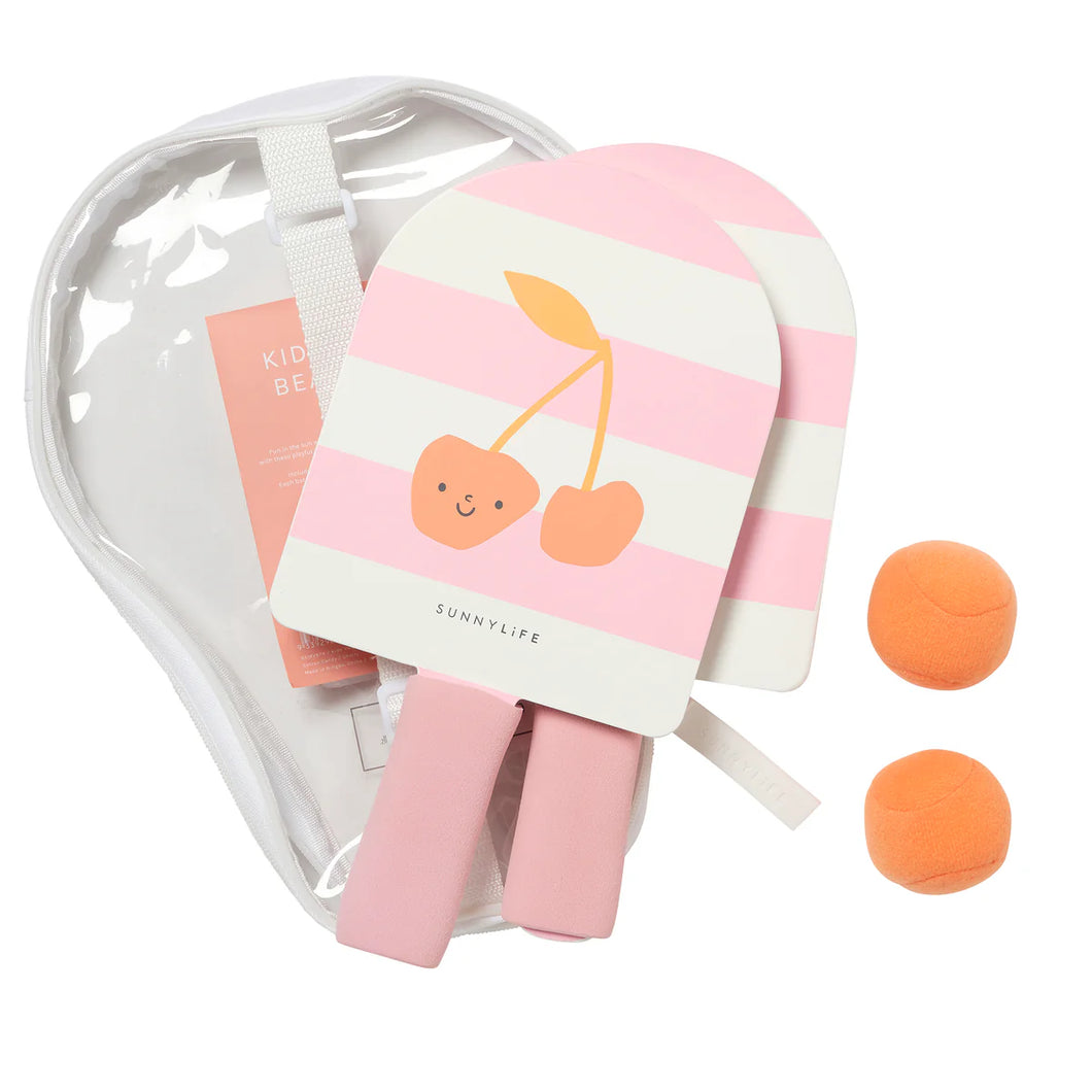 KIDS VELCRO BEACH BATS - COTTON CANDY