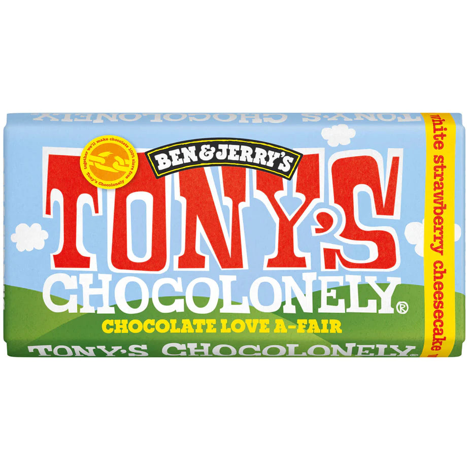 Tony's Chocolonely White Strawberry Cheesecake
