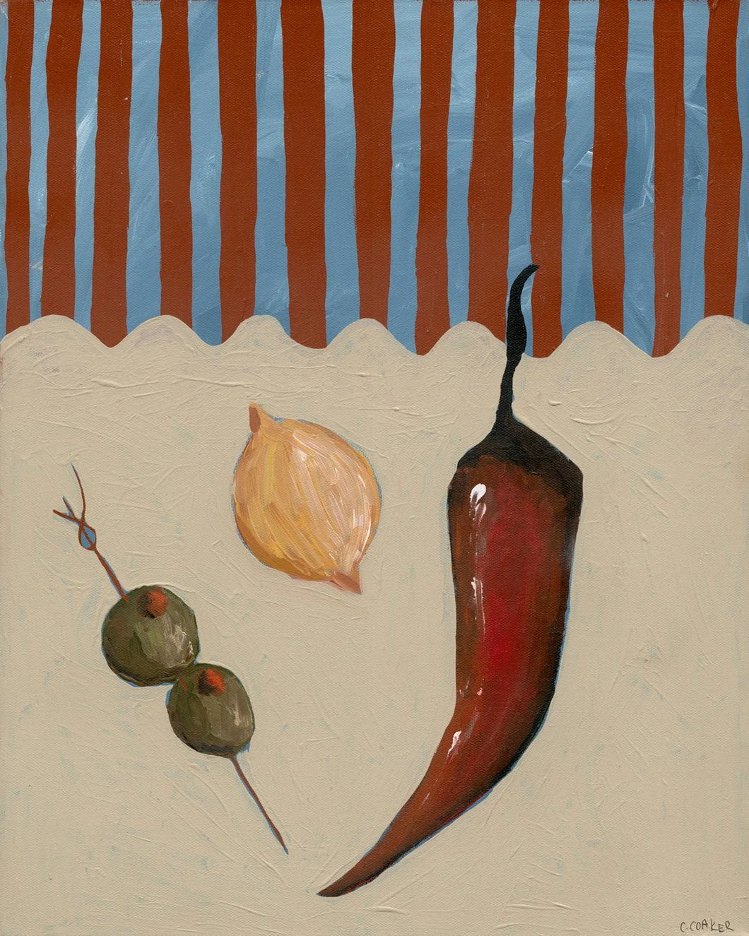 COCKTAIL HOUR - BLUE - A3 PRINT