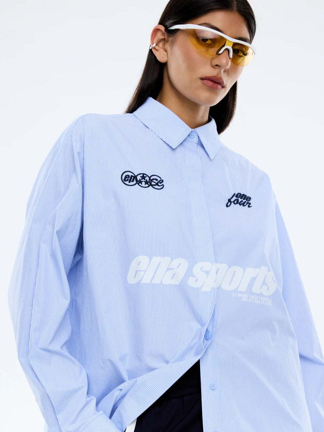ENA SPORTS SHIRT
POWDER BLUE STRIPE
