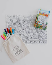 Load image into Gallery viewer, Silicone Colouring Mat - Seek N Spot Animal Design
